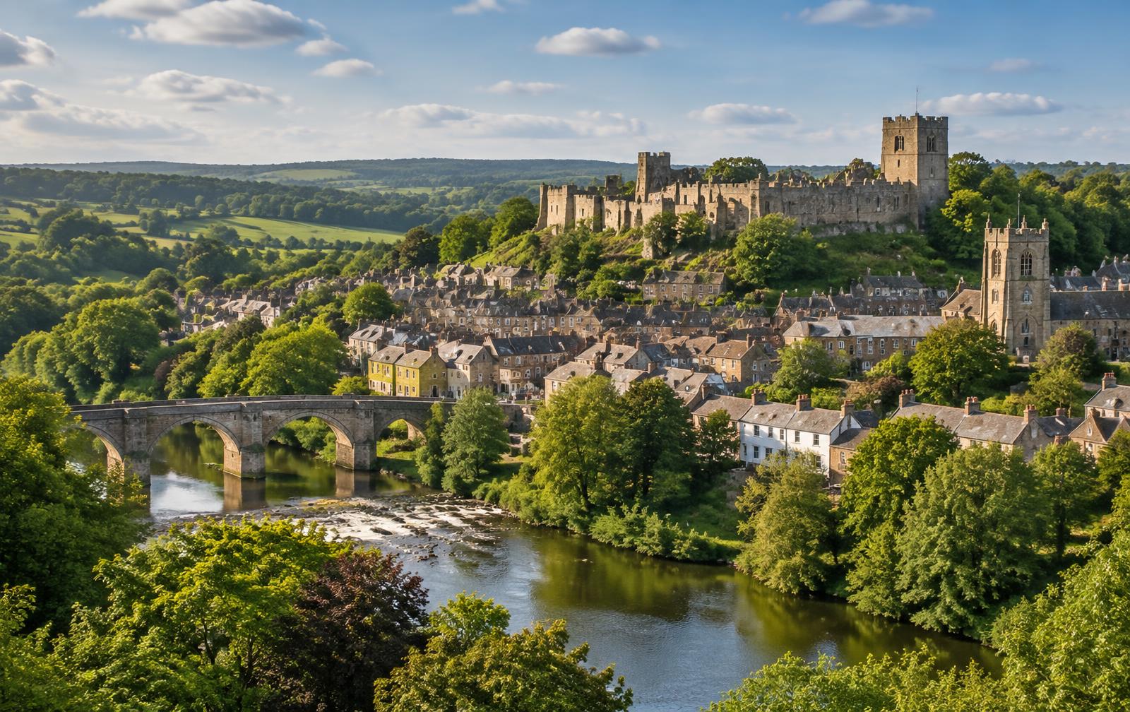 Richmond and the surrounding North Yorkshire countryside